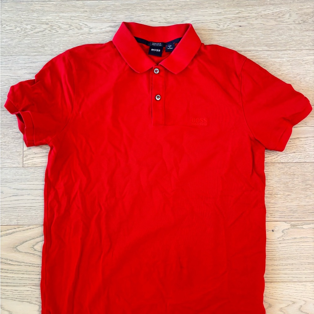 Hugo Boss Vibrant Red Polo Shirt